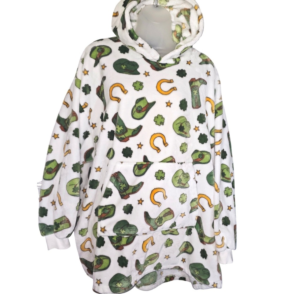 Marlo Lorenz Throwzy Poncho St Patrick's‎ Boots Clover Horseshoe Hats One Size